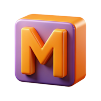 glorious urban Logo with a stylized letter M using rectangular shapes. Clean lines, flat color, with Scalable Design. elite png