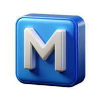 breathtaking unforgettable Logo with a stylized letter M using rectangular shapes. Clean lines, flat color, with Scalable Design. png