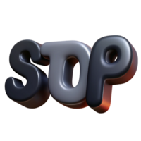elegant minimalist Minimal STOP in crisp black. Single-weight stroke with Scalable Design. 4K png