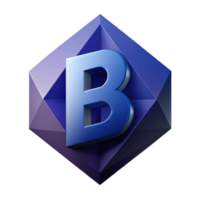 picturesque acclaimed Geometric B with sharp edges. Flat indigo with Scalable Design. png