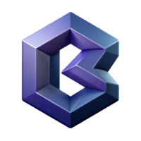 splendid renaissance Geometric B with sharp edges. Flat indigo with Scalable Design. 8K png