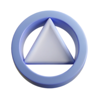 peaceful vibrant Minimalist circle within a triangle, clean lines, single-weight stroke with Scalable Design. studio quality png