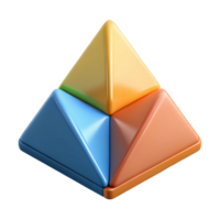 impressive classic Triangular infographic with three sections, clean lines, flat design. Scalable, minimal with Scalable Design. authentic png