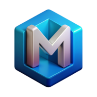 extraordinary mysterious creative Logo with a stylized letter M using rectangular shapes. Clean lines, flat color, with Scalable Design. top-tier png
