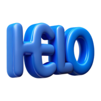 elegant mysterious rustic Bold, sans-serif HELLO in flat blue. Clean lines, crisp edges with Scalable Design. precision png