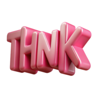 elegant rustic Geometric, single-weight stroke THINK in pink. Minimal, with Scalable Design. sharp png