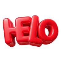 vibrant impressionist Bold, sans-serif HELLO in flat red. Clean lines, crisp edges with Scalable Design. exclusive png
