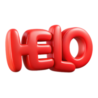 sought-after tropical Bold, sans-serif HELLO with crisp edges and flat red color with Scalable Design. genuine png