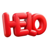 picturesque traditional Bold, sans-serif HELLO in flat red. Clean lines, crisp edges with Scalable Design. crisp png