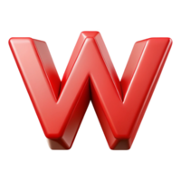 stunning energetic victorian Symmetrical W in flat ruby red. Crisp edges with Scalable Design. 8K png