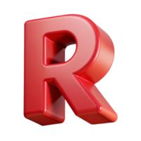 wonderful dreamy rustic Single-weight stroke R with geometric design and flat crimson. with Scalable Design. 4K png
