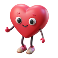 pristine sought-after Heart-shaped character with tiny legs. Flat color, crisp edges, minimal with Scalable Design. png