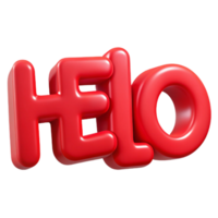 elegant sought-after Bold, sans-serif HELLO in flat red. Clean lines, crisp edges with Scalable Design. png