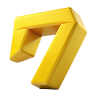 immaculate coastal Crisp edges defining a geometric number in flat yellow with Scalable Design. genuine png