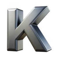 dazzling surreal Bold, geometric K with sharp edges. Flat gray with Scalable Design. premium png