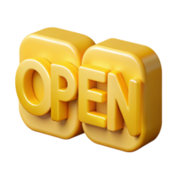 splendid inspired Minimal, OPEN . Flat yellow, sharp edges, with Scalable Design. png