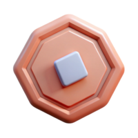picturesque romantic avant-garde Octagonal badge, single-weight stroke. Symmetrical, flat color, minimal with Scalable Design. studio quality png