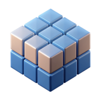 signature urban Isometric cube pattern. Clean lines, flat color. Minimal, with Scalable Design. precision png