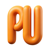 rare organic Minimal, flat orange PAUSE . Single-weight stroke, with Scalable Design. handcrafted png