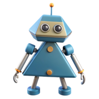 wonderful distinguished Triangular robot with thin antenna and geometric legs. Flat color, clean lines, symmetrical design with Scalable Design. png