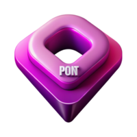 dramatic rare Crisp edges, flat color POINT in magenta. Clean lines, symmetrical with Scalable Design. png