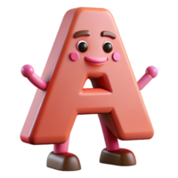 intense mesmerizing Simple letter A character with arms and legs. Flat color, crisp edges, minimal with Scalable Design. gallery standard png