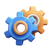 quintessential bohemian Scalable settings icon. Gear wheels, interlocked. Flat color, clean lines with Scalable Design. sharp png