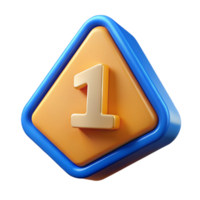 joyful beautiful Triangular badge with a bold number . Scalable, flat color, sharp edges with Scalable Design. precision png