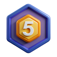 dazzling memorable Hexagonal badge with a bold number . Geometric, flat color, crisp edges with Scalable Design. png