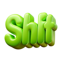 stunning exemplary Clean lines, flat color SHIFT in lime green. Crisp edges, with Scalable Design. png