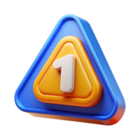 extraordinary geometric Triangular badge with a bold number . Scalable, flat color, sharp edges with Scalable Design. museum quality png