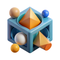 whimsical elegant Minimalist composition of geometric shapes. Clean lines. with Scalable Design. expertly shot png