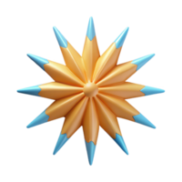 enérgico imaculado starburst padrão, fresco arestas, plano cor com escalável Projeto. ultra hd png