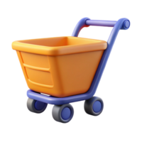 beautiful artistic Clean lines forming a simple shopping cart. Flat color, scalable. Minimal with Scalable Design. top-tier png