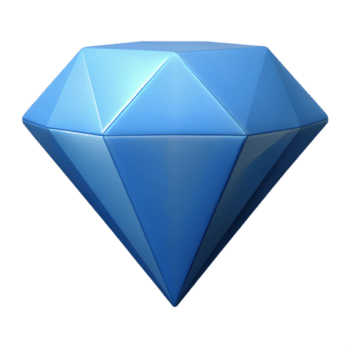 inesquecível costeiro geométrico diamante forma com fresco arestas. mínimo, plano cor com escalável Projeto. elite png