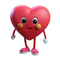 reflective glorious Heart-shaped character with small, round feet. Clean lines, scalable, flat color with Scalable Design. top-tier png