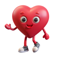 nostalgic extraordinary Heart-shaped character with small, round feet. Clean lines, scalable, flat color with Scalable Design. expertly shot png