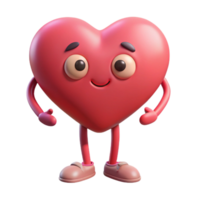 dreamy immaculate Heart-shaped character with small, round feet. Clean lines, scalable, flat color with Scalable Design. precision png