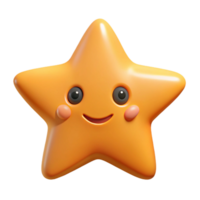 striking organic Star-shaped character with five pointed arms and a smiling face. Crisp edges, flat color, with Scalable Design. premium png