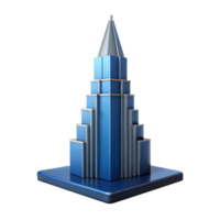 immaculate futuristic Silhouette of a skyscraper. Geometric, flat color, clean lines with Scalable Design. detailed png