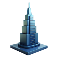 unparalleled minimalist Silhouette of a skyscraper. Geometric, flat color, clean lines with Scalable Design. detailed png