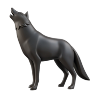 pristine energetic traditional Crisp edges silhouette of a wolf howling. Scalable, minimal design with Scalable Design. original png