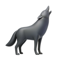 pristine inspired Crisp edges silhouette of a wolf howling. Scalable, minimal design with Scalable Design. png