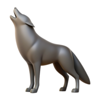 coveted contemporary Crisp edges silhouette of a wolf howling. Scalable, minimal design with Scalable Design. sharp png