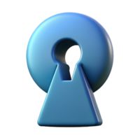 enchanting elegant Keyhole character with a circular top. Symmetrical, single-weight stroke, with Scalable Design. top-tier png