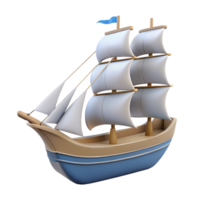 intense dramatic Silhouette of a sailing ship. Clean lines, flat color, with Scalable Design. detailed png