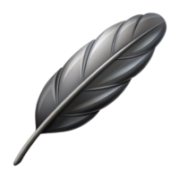 picturesque memorable Crisp edges silhouette of a feather. Scalable, single-weight stroke with Scalable Design. png