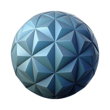 se destacarem contemporâneo geométrico silhueta do uma esfera. simétrico, fresco arestas, mínimo com escalável Projeto. perfeito clareza png