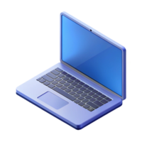 peaceful breathtaking Isometric laptop with crisp edges. Scalable, single-weight stroke with Scalable Design. precision png