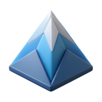 alluring artistic Geometric triangle logo forming an abstract mountain. Crisp edges, flat color, with Scalable Design. studio quality png